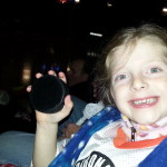 Charlotte with her puck